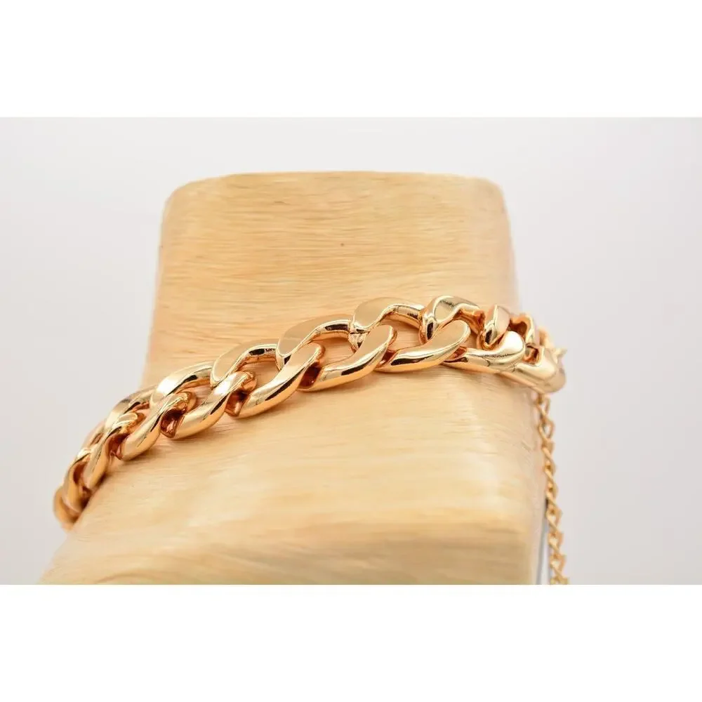 AQUA Chain Necklace Collar Thick Gold Chunky Linked Heavy Weighted NWT $58 BinBL